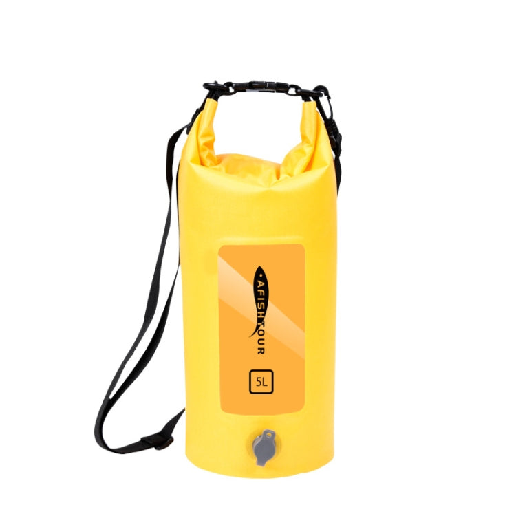 AFISHTOUR FW2061 5L Waterproof Drifting Stream Bag Folding Storage Bucket Package, Yellow, Green, Orange