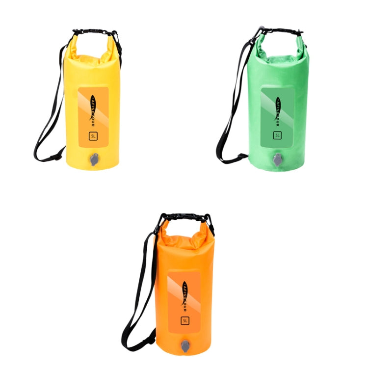 AFISHTOUR FW2061 5L Waterproof Drifting Stream Bag Folding Storage Bucket Package, Yellow, Green, Orange