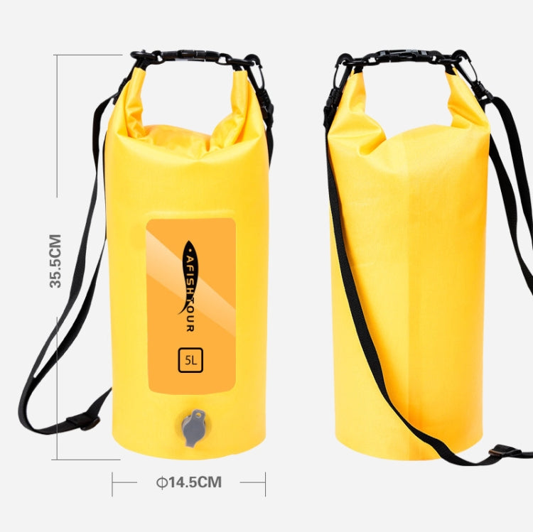 AFISHTOUR FW2061 5L Waterproof Drifting Stream Bag Folding Storage Bucket Package, Yellow, Green, Orange