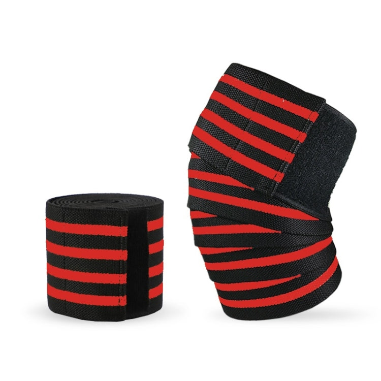 Nylon Four Stripes Bandage Wrapped Sports Knee Pads, Nylon Knee Pads(Black Red), Nylon Knee Pads (Black Yellow), Nylon Knee Pads (Black Light Blue), Nylon Knee Pads (Black Green), Nylon Knee Pads (Black Orange), Nylon Knee Pads (Black Ash)             ...