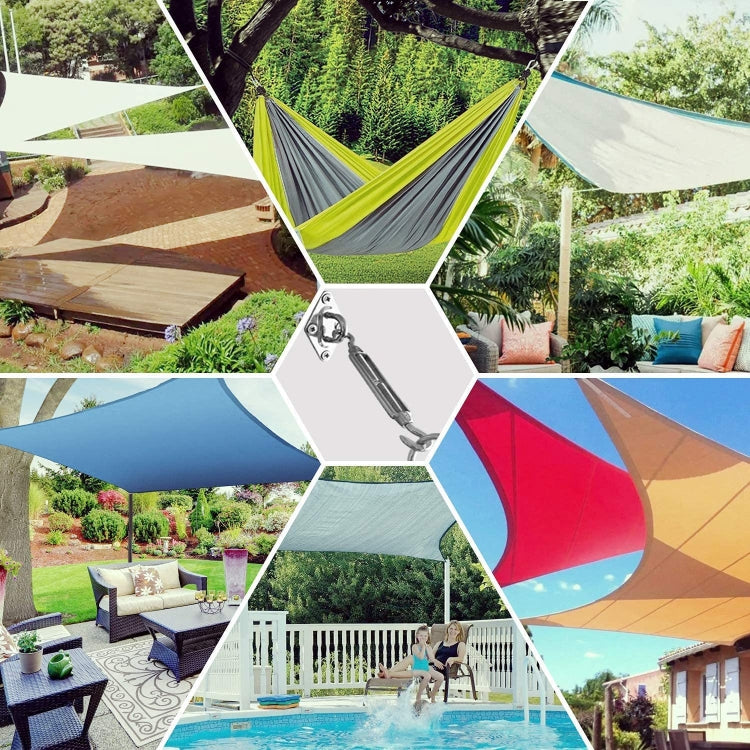 24 in 1 304 Stainless Steel Fixed Shade Sail Accessories Diamond Buckle Flower Basket Spring Buckle, Spec:, 24 PCS / M6 Set