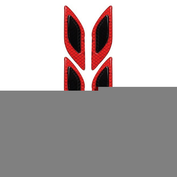 2 Sets Carbon Fiber Warning Sticker Car Anti-Collision Strip Leaf Plate Reflective Sticker Hood Light Eyebrow Anti-Collision Drops Sticker, 6 PCS (Red), 6 PCS (White), 6 PCS  (Blue), 6 PCS  (Yellow), 6 PCS  (Fluorescent Yellow), 4 PCS   (Bumper Red)   ...