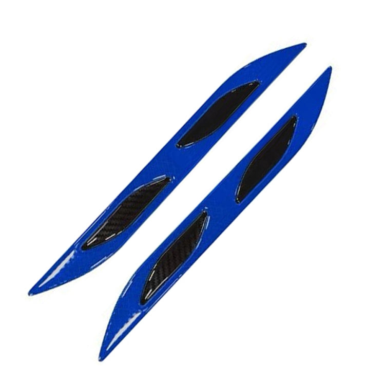 2 Sets Carbon Fiber Warning Sticker Car Anti-Collision Strip Leaf Plate Reflective Sticker Hood Light Eyebrow Anti-Collision Drops Sticker, 6 PCS (Red), 6 PCS (White), 6 PCS  (Blue), 6 PCS  (Yellow), 6 PCS  (Fluorescent Yellow), 4 PCS   (Bumper Red)   ...