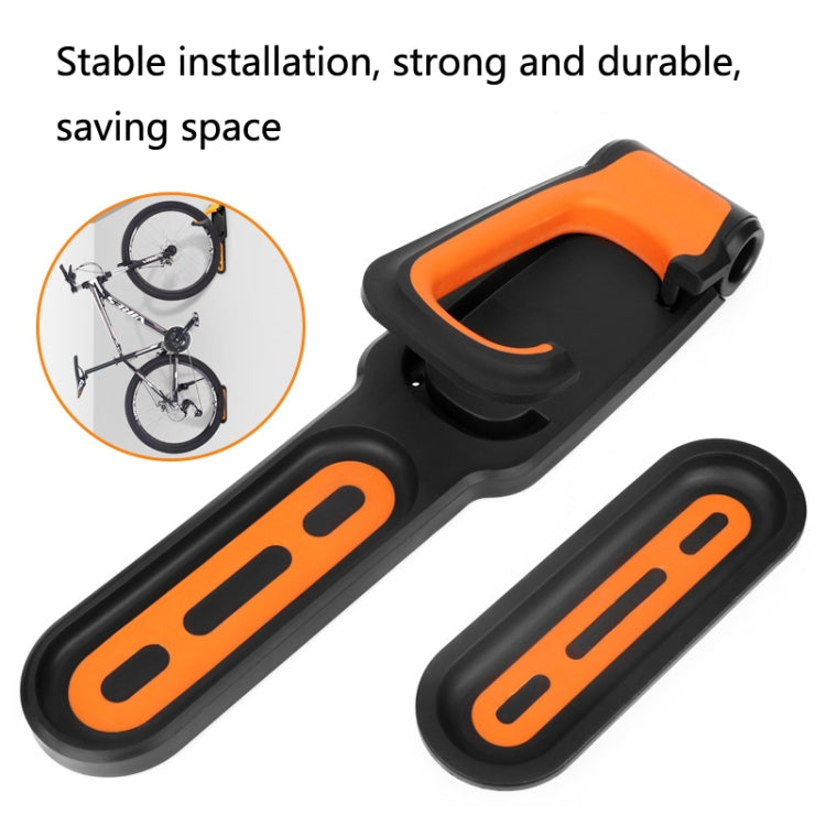 BG-R16 Bicycle Folding Wall Movable Hook Bicycle Mountain Bike Display Rack Parking Rack, Black Orange, Black Blue, Black White