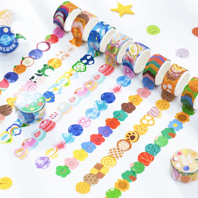8 PCS Washi Tape Milky Series Hand-Painted Color Basic Handbook Decoration Sticker, 8 PCS