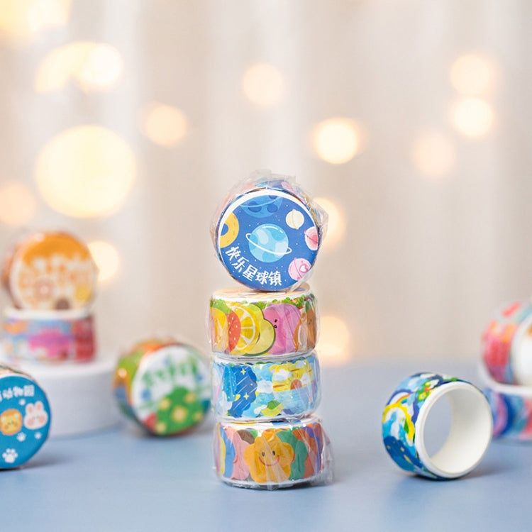 8 PCS Washi Tape Milky Series Hand-Painted Color Basic Handbook Decoration Sticker, 8 PCS