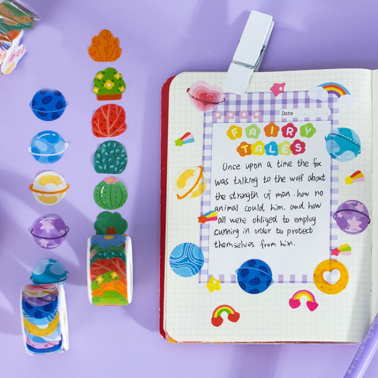 8 PCS Washi Tape Milky Series Hand-Painted Color Basic Handbook Decoration Sticker, 8 PCS