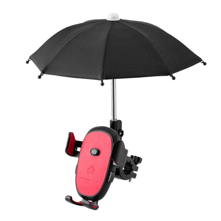 CYCLINGBOX BG-2935 Bicycle Mobile Phone Bracket With Umbrella Waterproof Navigation Electric Car Mobile Phone Frame, Style:, Handlebar Installation (Black), Handlebar Installation (Red), Handlebar Installation (Blue), Handlebar Installation (Yellow)   ...