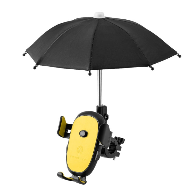 CYCLINGBOX BG-2935 Bicycle Mobile Phone Bracket With Umbrella Waterproof Navigation Electric Car Mobile Phone Frame, Style:, Handlebar Installation (Black), Handlebar Installation (Red), Handlebar Installation (Blue), Handlebar Installation (Yellow)   ...