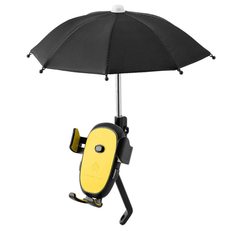 CYCLINGBOX BG-2935 Bicycle Mobile Phone Bracket With Umbrella Waterproof Navigation Electric Car Mobile Phone Frame, Style:, Handlebar Installation (Black), Handlebar Installation (Red), Handlebar Installation (Blue), Handlebar Installation (Yellow)   ...