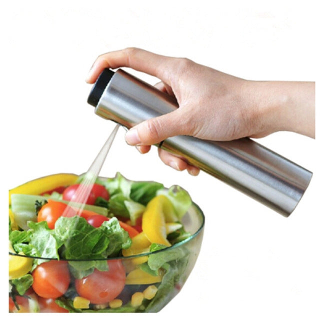 2 PCS Stainless Steel Spray Bottle Seasoning Bottle Barbecue Cooking Tool, Stainless Steel Spray Bottle