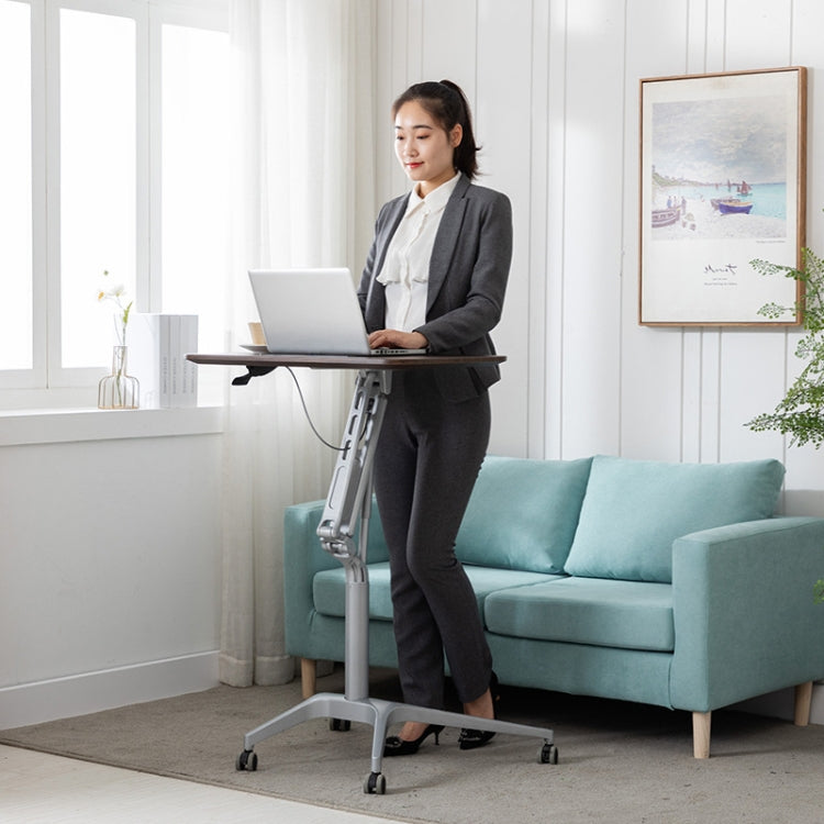 D10 Universal Wheel Standing Computer Desk Movable Lifting Desk, Silver Frame White Board, Silver Frame Maple Board, Silver Frame Walnut Board, Silver Frame Black Board, White Frame White Board, White Frame Maple Board, Black Frame Walnut Board        ...