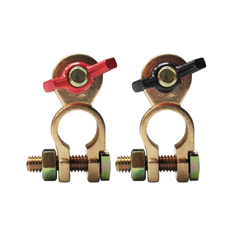 1 Pair T018 Automobile General Brass Battery Clamp Battery Connector Cable Connector, T018