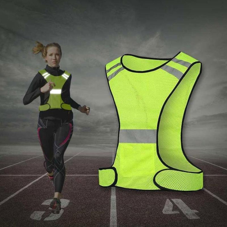 Sports Reflective Vest Night Running Outdoor Reflective Clothing Traffic Safety Reflective Vest,Style:, Without Led