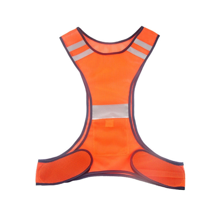 Sports Reflective Vest Night Running Outdoor Reflective Clothing Traffic Safety Reflective Vest,Style:, Without Led