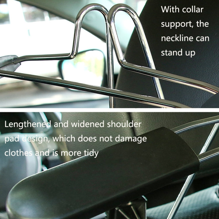 Automobile Stainless Steel Retractable Drying Rack Suit Hanger, Black, Peach Wood Grain