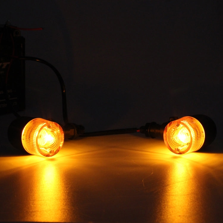 2 PCS Motorcycle Modified Steering Lamp Retro Metal Iron Shell Turning Light, Metal Iron Shell