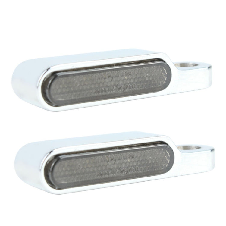 2 PCS Motorcycle Handle Turn Light Metal LED Indicator Light, Black, Silver