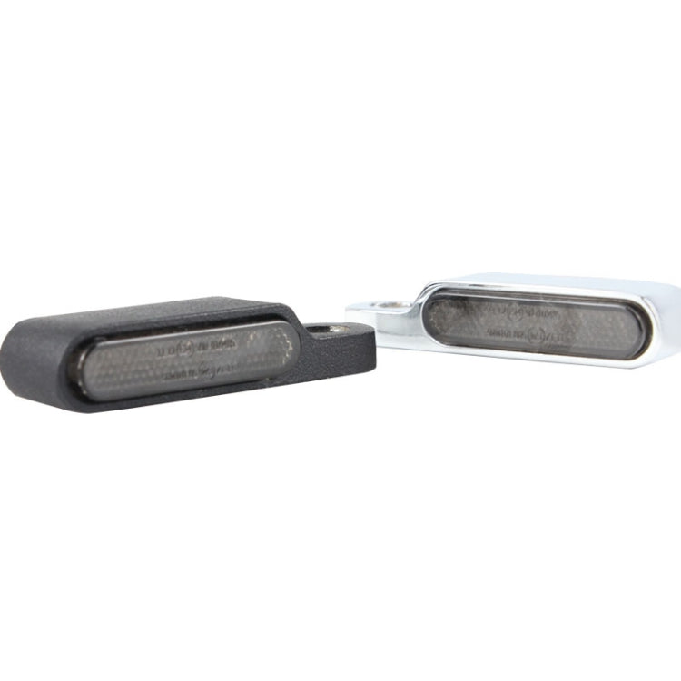 2 PCS Motorcycle Handle Turn Light Metal LED Indicator Light, Black, Silver