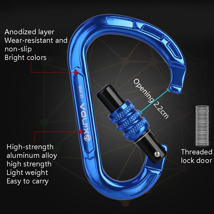 XINDA XD-8123N Outdoor Climbing Equipment Fast Hanging Buckle Carabiner Pear Main Lock HMS Safety Buckle, XINDA XD-8123N(Black), XINDA XD-8123N(Orange), XINDA XD-8123N(Red), XINDA XD-8123N(Silver)