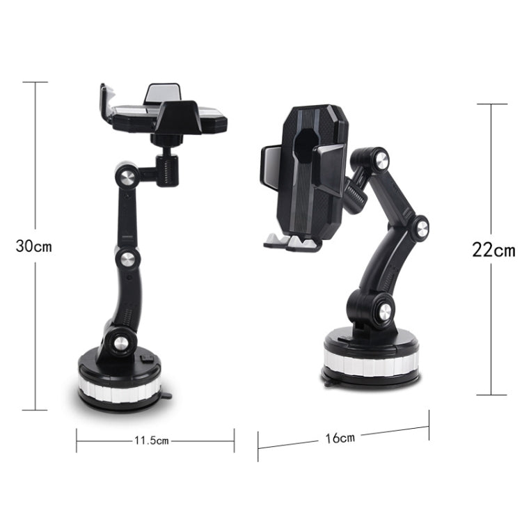 X-0566 Big Suction Cup Car Phone Holder Center Console Phone Holder, X-0566 Black Green, X-0566 Black Gray
