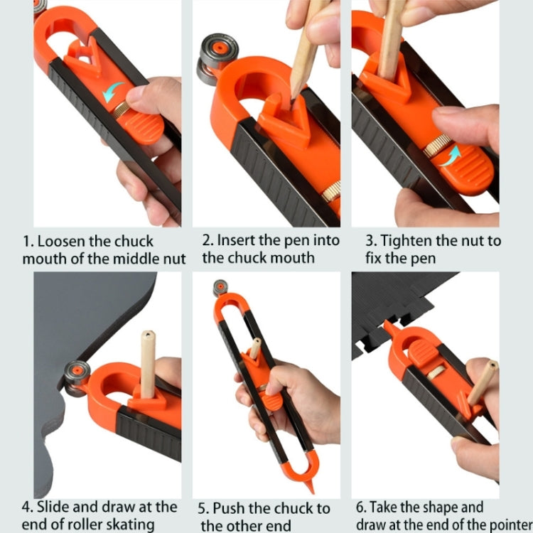 Profile Scribing Ruler Contour Gauge With Lock, Profile Scribing Ruler