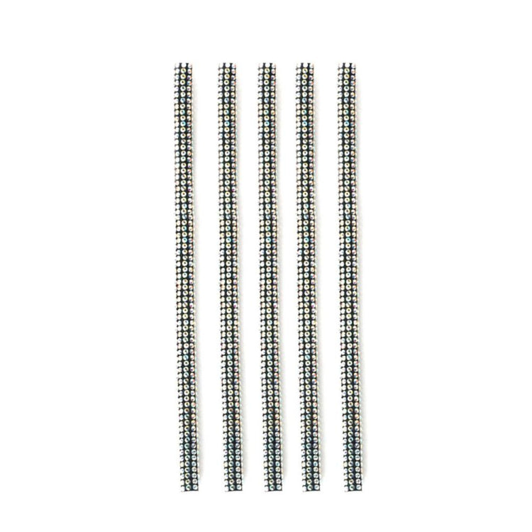 5 PCS Car Outlet Diamond Decorative Strip Air Conditioning Port U-Shaped Clip Strip, White, Red, Green, Pink, AB Colorful, Blue, Black