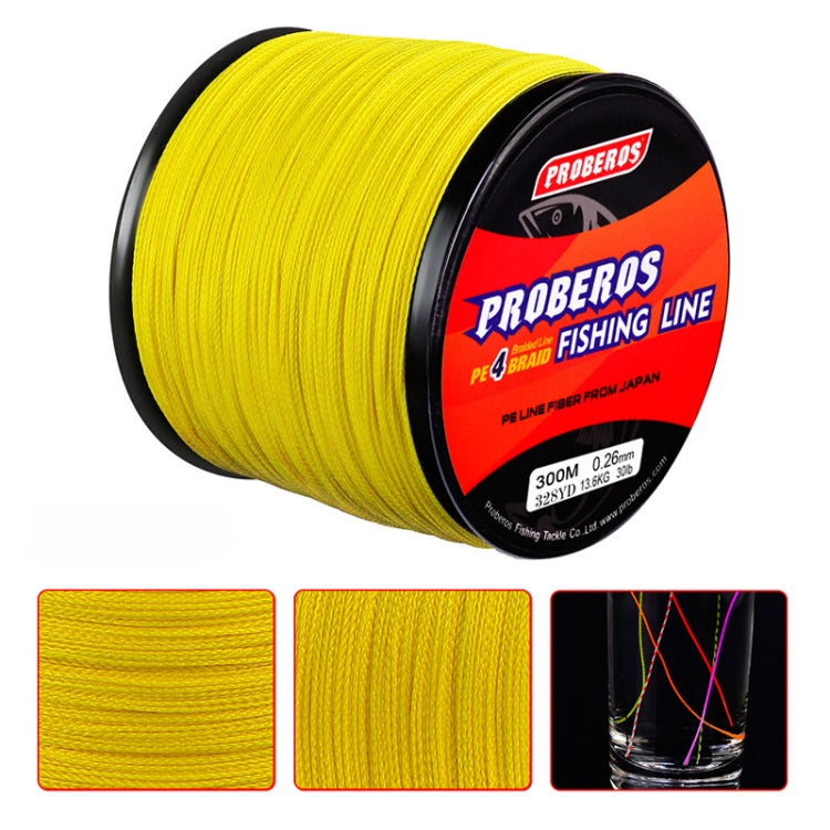 PROBEROS 4 Edited 300M Fish Line, 5.0 / 50LB, 6.0 / 60LB, 7.0 / 70lb, 8.0 / 80lb, 10.0 / 100LB