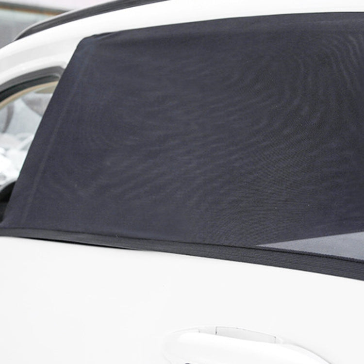 1 Pair Mesh Linen Car Adhesive Curtain Sunshade, Rear window 126x80cm, Front window 140x92cm