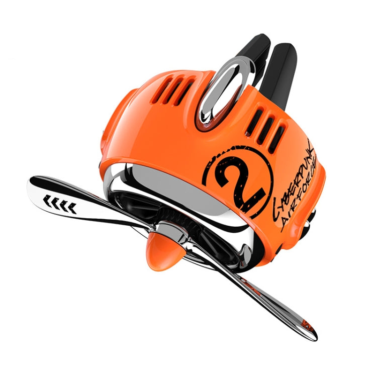 Car Air Conditioner Air Outlet Aromatherapy Small Fan, Black, Orange