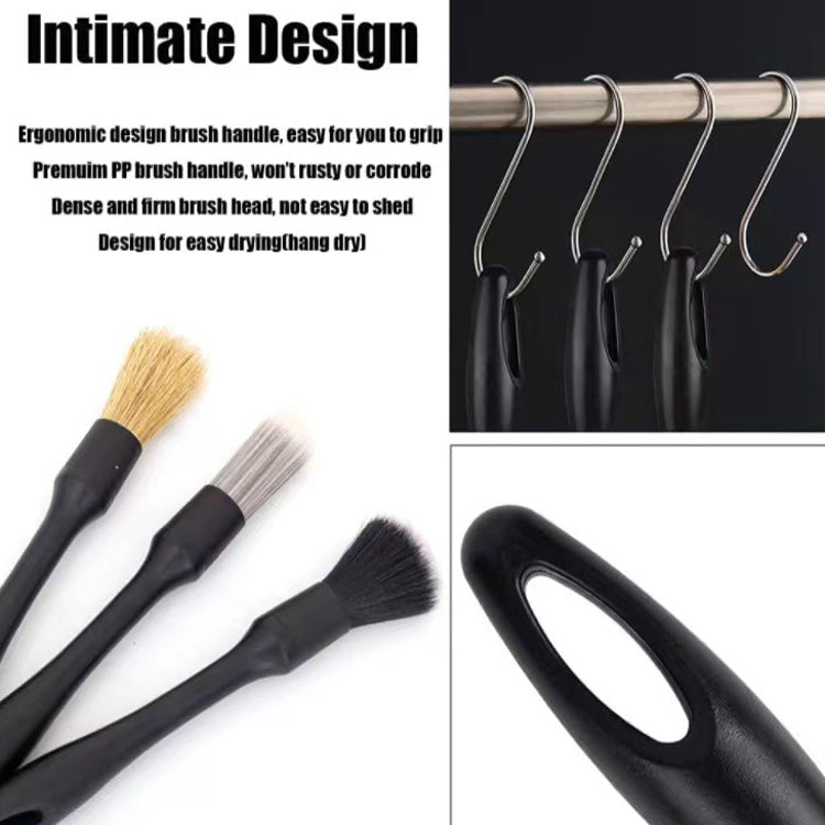 Car Interior Air Conditioning Cleaning Nylon Brush, 3pcs / set Nylon Brush