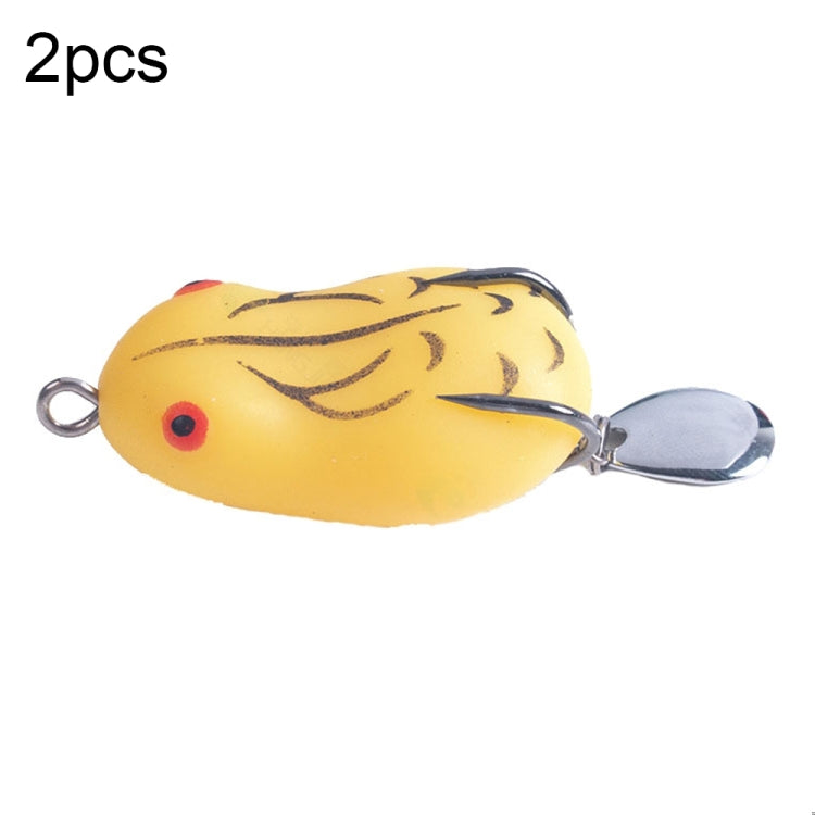 2 PCS HENGJIA Lure Sequins Double Hook Thunder Frog, 4.2cm 8g, 5cm 14g