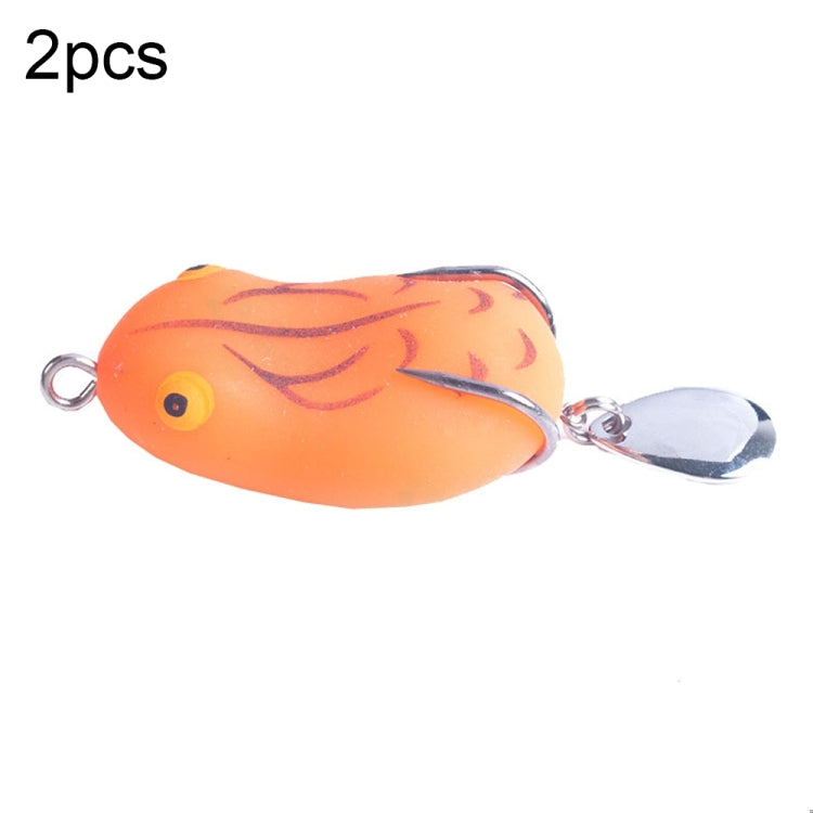 2 PCS HENGJIA Lure Sequins Double Hook Thunder Frog, 4.2cm 8g, 5cm 14g