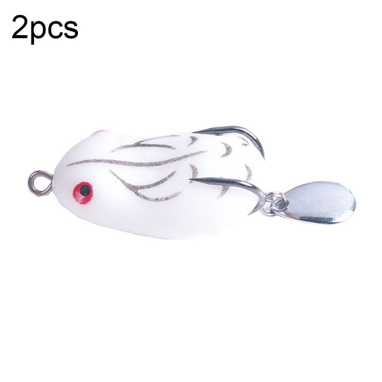 2 PCS HENGJIA Lure Sequins Double Hook Thunder Frog, 4.2cm 8g, 5cm 14g