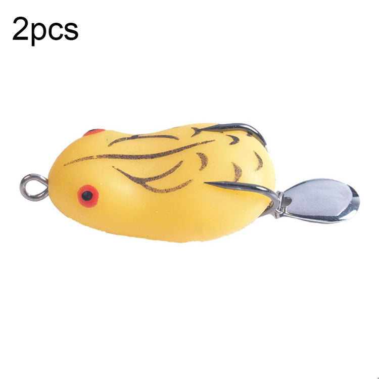 2 PCS HENGJIA Lure Sequins Double Hook Thunder Frog, 4.2cm 8g, 5cm 14g