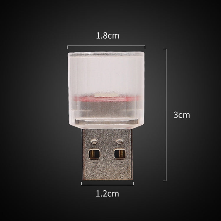Car Decorative USB Universal LED Atmosphere Lamp, White, Ice Blue, Purple, Red, Yellow, Deep Blue, Colorful Flash, Colorful Slow Flash