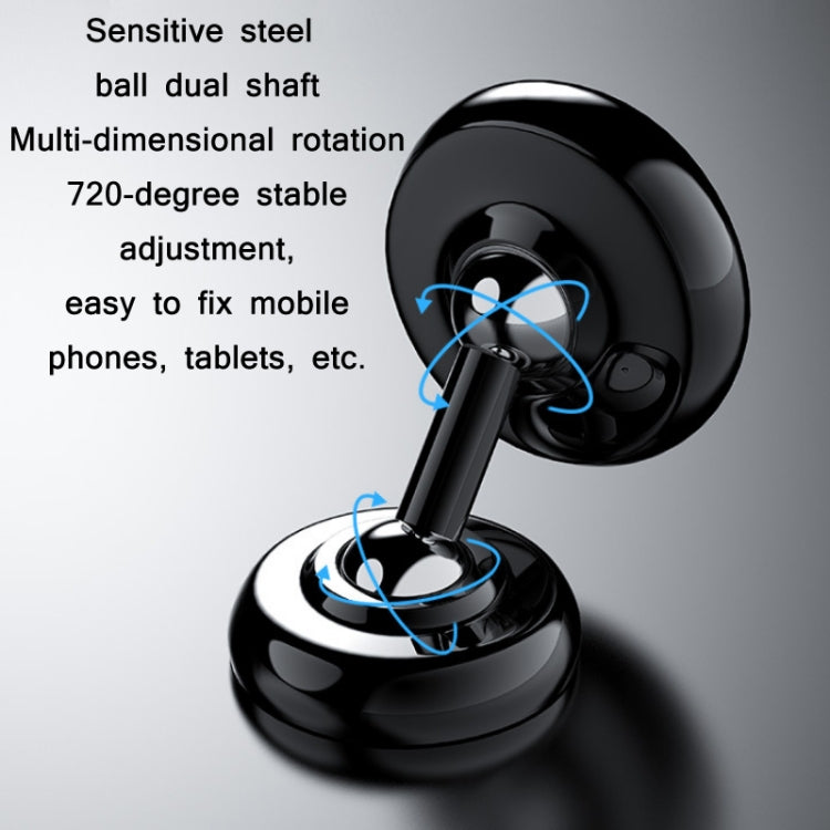 Car Aluminum Alloy Magnetic Mobile Phone Holder, Black (Luminous)