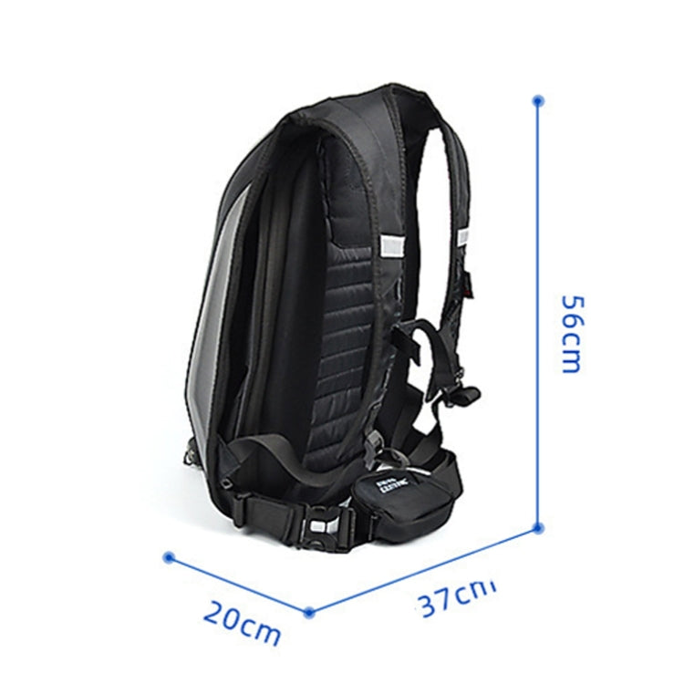 MOTOCENTRIC 11-MC-0077 Motorcycle EVA Turtle Shell Shape Riding Backpack, Red, Blue, Green, Black