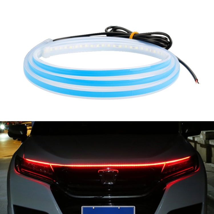 Car LED Streamer Decorative Hood Atmosphere Lights, Style:, Monochrome Blue Light, Monochrome Red Light