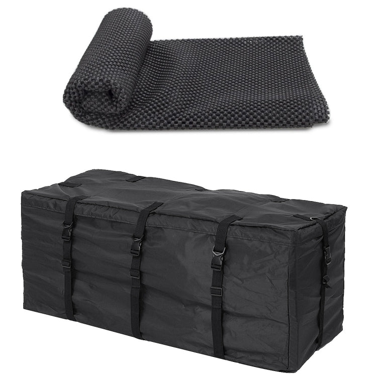420D Waterproof Cloth Double Zipper 8 Buckle Roof Bag Luggage Bag,Style: Roof Bag+Non-slip Mat, Only Roof Bag, Roof Bag+Non-slip Mat