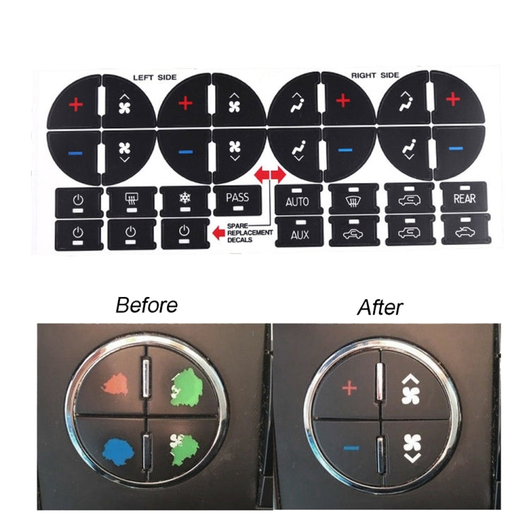 Car Button Repair Sticker AC Central Control Sticker