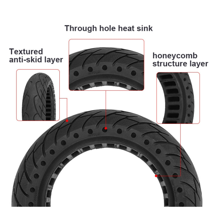 10 Inch Soid Tire Shock Absoption Tubeless Honeycomb Tyre for Ninebot Max G30, For Ninebot Max G30
