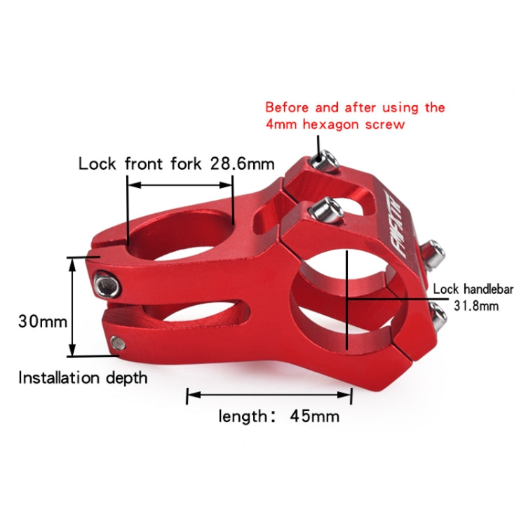FMFXTR Mountain Bike Stem Tap Accessories Bicycle Hollow Riser, For 31.8mm Red, For 31.8mm Blue, For 31.8mm Gold, For 31.8mm Black, For 31.8mm  Silver