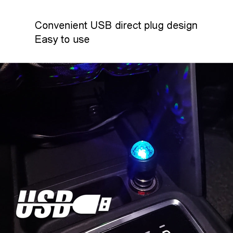 10 PCS Mini Rhythm Stage Lamp Car Colorful USB Atmosphere Light, Colorful Atmosphere Light
