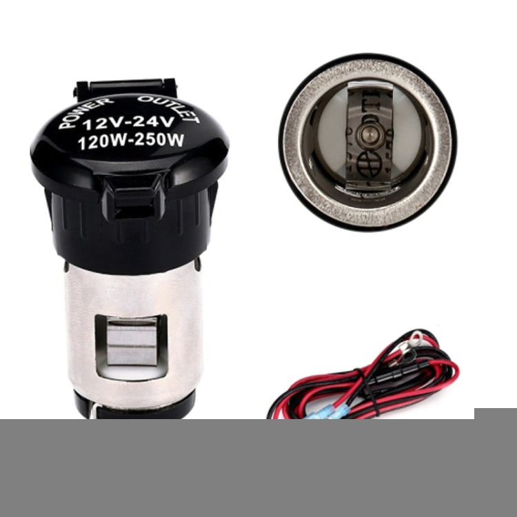 Car Modified Cigarette Lighter Waterproof Vehicle Charging Power Socket No Cigarette Type (with 1.5cm Line), Cigarette Type (with 1.5m Line), No Cigarette Type (with 1.5m Line)