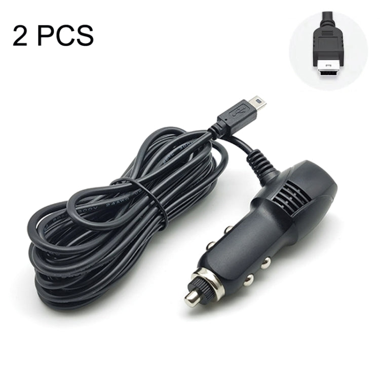 2 PCS Multifunctional Car Charger Fast Charging Driving Recorder Supply Line, Style:, 1A+2A, 1.5A+2.4A