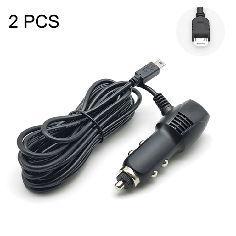 2 PCS Multifunctional Car Charger Fast Charging Driving Recorder Supply Line, Style:, 1A+2A, 1.5A+2.4A