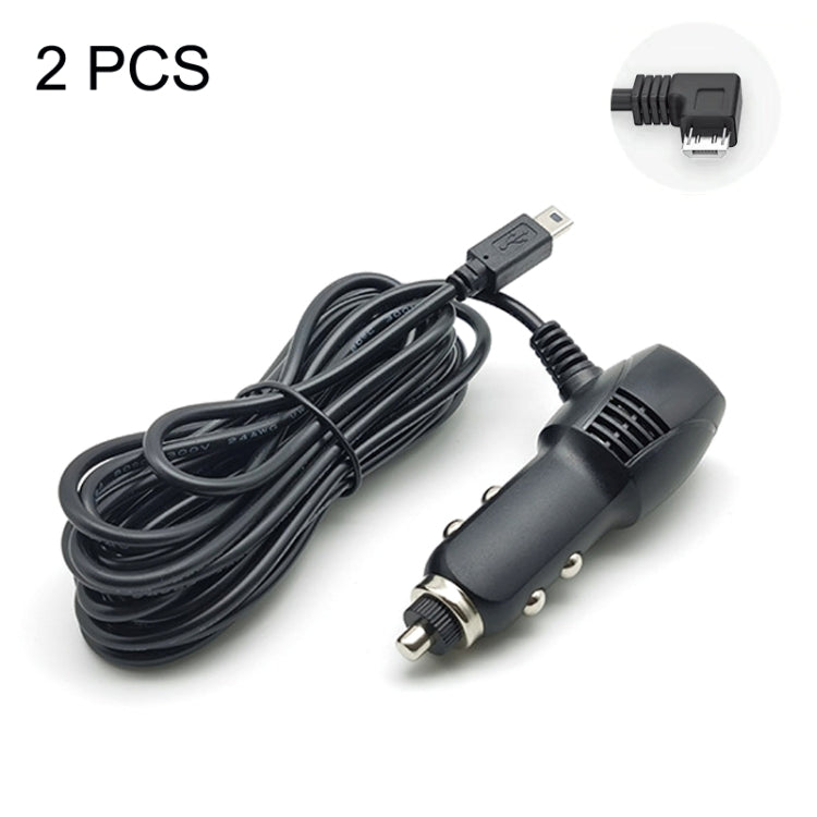 2 PCS Multifunctional Car Charger Fast Charging Driving Recorder Supply Line, Style:, 1A+2A, 1.5A+2.4A