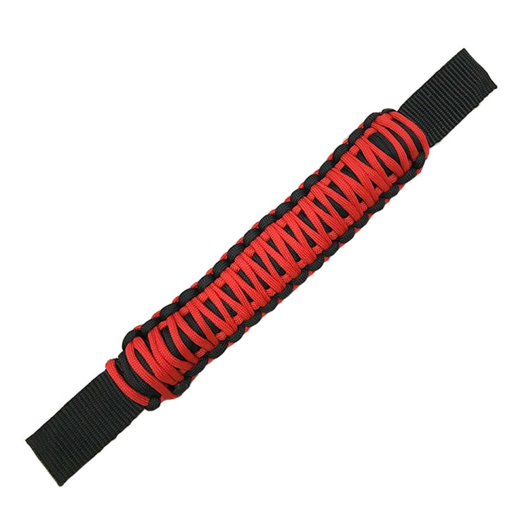 Car Rear Handle SUV Modified Umbrella Rope Braided Handle, Rear Handle Red Black