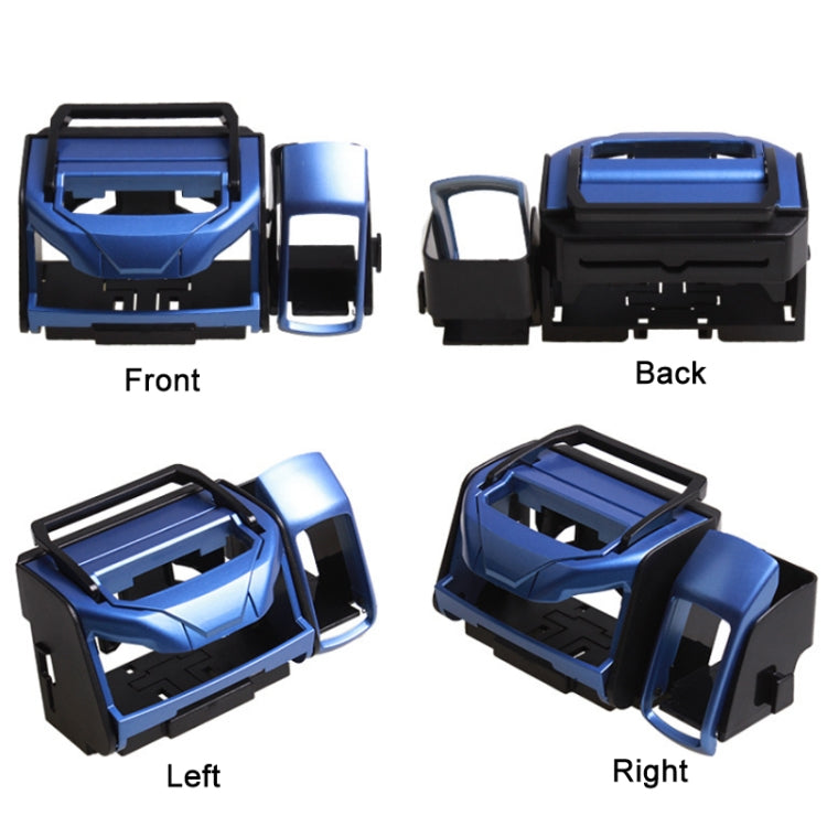 2 PCS SD-1012 Car Multifunctional Drink Holder Garbage Box, Silver, Blue, Black